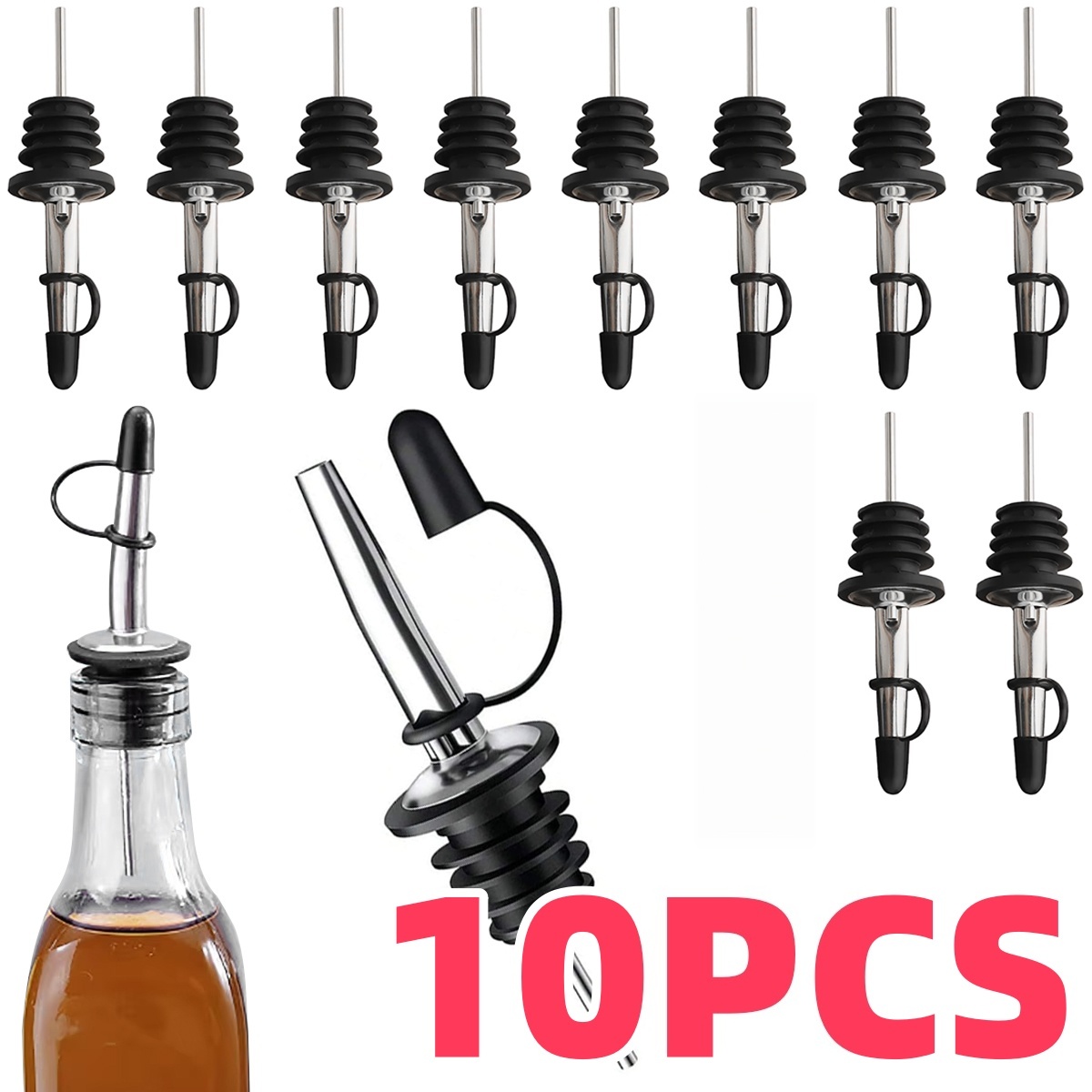 Wine Aerator Pour - Stalowy pojemnik na wino, korek do