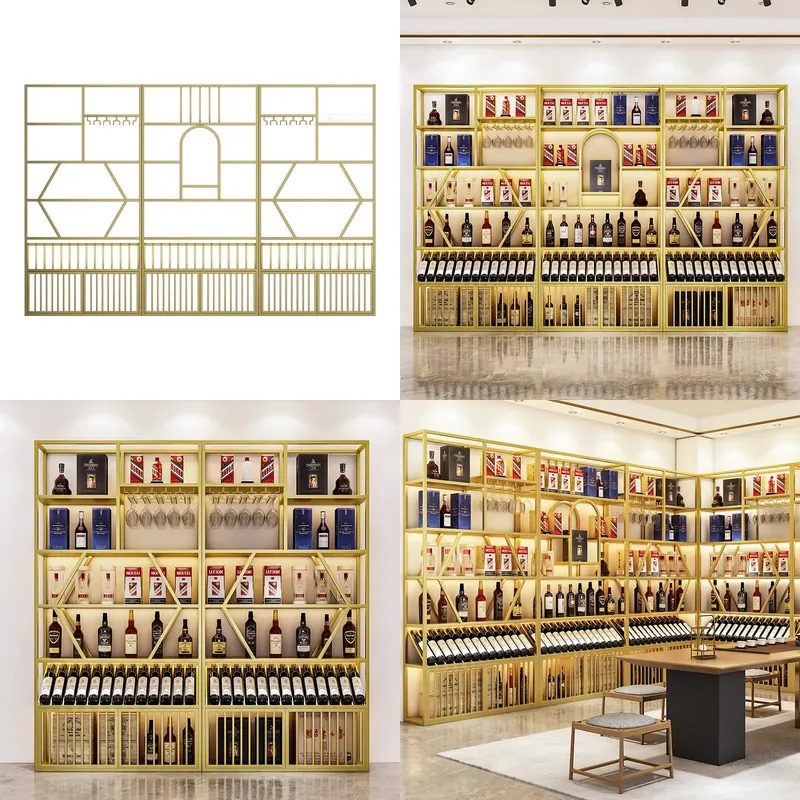 Wine & Beer Guayaquil - Nowoczesny, kuty metalowy stojak na wino